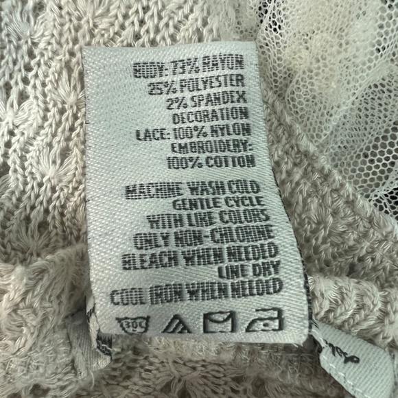 American Rag Fairy Ethereal Bohemian Cottage Prairie Twee Womens Cardigan Small - Picture 9 of 10